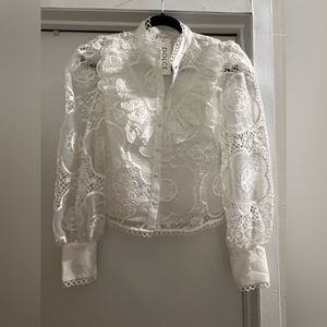 Karlie Lace Ruffle Top NWT